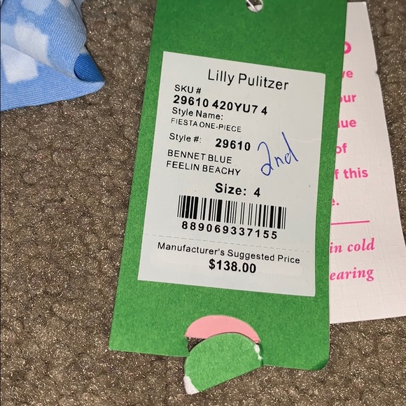 NWT Lilly Pulitzer Feelin Beachy Fiesta One Piece - Picture 4 of 5